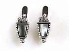 Серьги «Финит» (покрытие - черненое серебро)