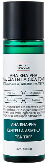 Тонер для лица с AHA, BHA, PHA кислотами и центеллой «Cica toner»