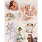 Декупажная карта "Ангелочки"