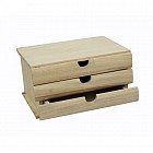 Деревянная заготовка для раскрашивания "Комодик c тремя ящиками"