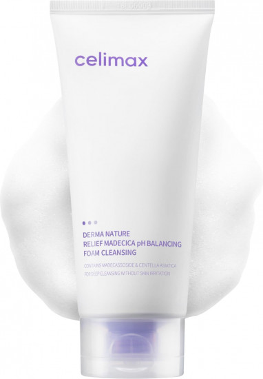 Пенка для лица очищающая слабокислотная «Derma Nature Relief Madecica pH Balancing Foam Cleansing»