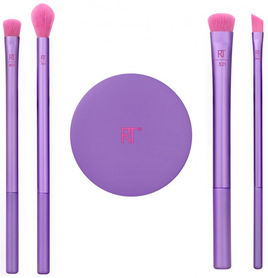 Набор кистей для макияжа глаз с зеркалом «Real Techniques Afterglow IDC Eye Set»