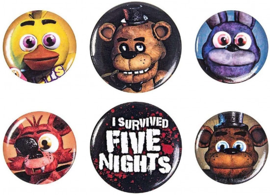 Набор значков «Five Nights At Freddy’s»