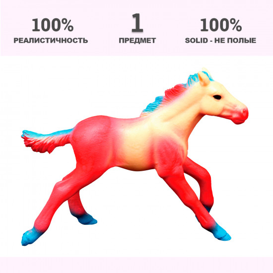 Игрушка-фигурка «Красно-желтый жеребенок сказочной лошади»