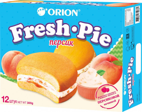 Набор пирожных бисквитных Fresh Pie «Персик»