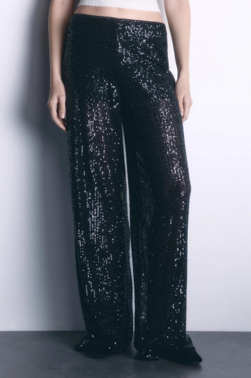 Брюки с пайетками женские