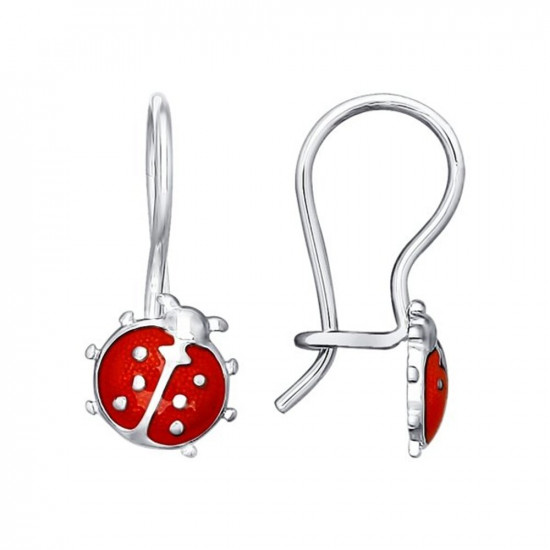 Серьги из серебра с эмалью