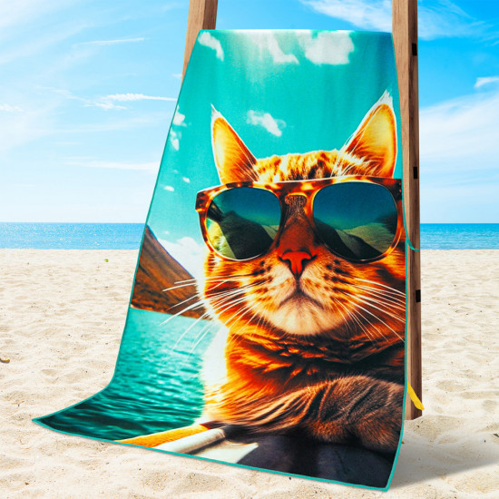 Махровое полотенце «The Beach Cat»