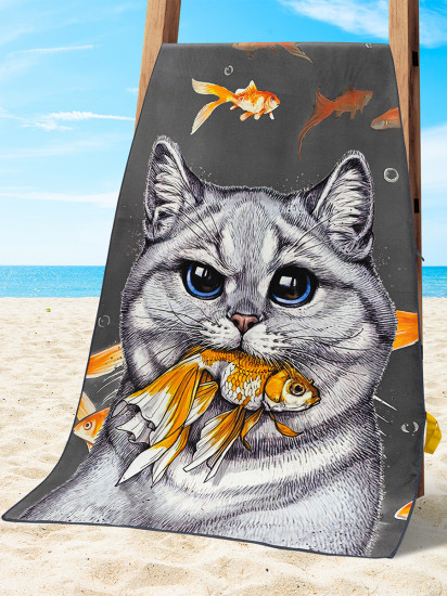 Махровое полотенце «The Cat»