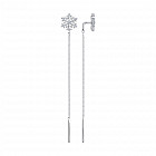 Серьги из серебра с фианитами