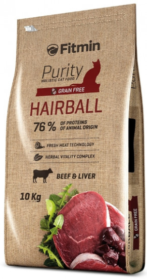 Беззерновой корм для взрослых длинношерстных кошек «Purity Hairball»