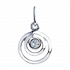 Подвеска из серебра с фианитом