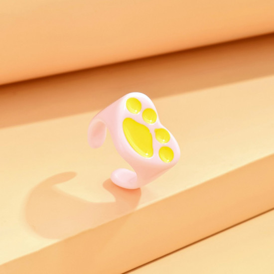 Кольцо акриловое «Heart paw»