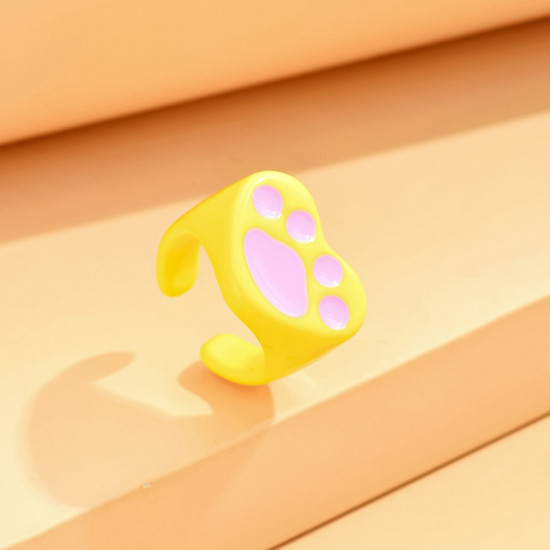 Кольцо акриловое «Heart paw»