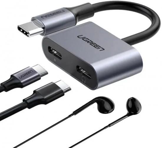 Аудиоадаптер USB-C на Audio USB-C Ugreen CM232