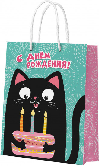 Пакет подарочный «Кошки»