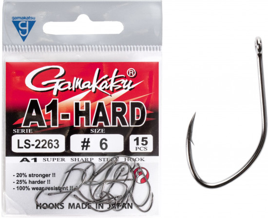Набор крючков с колечком A1 LS-2263 EYED HOOKS