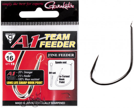 Набор крючков с лопаткой A1 Team Feeder HOOKS FINE FEEDER