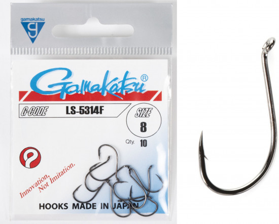 Набор крючков с колечком LS-5314F HOOKS BLACK