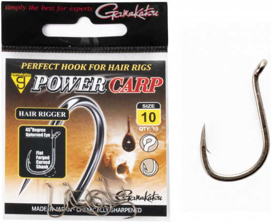 Набор крючков с колечком PowerCarp HAIR RIGGER EYED HOOK