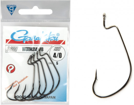 Набор крючков офсетных с колечком Worm 314 HOOKS