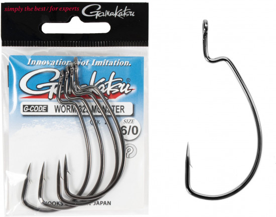 Набор крючков офсетных с колечком Worm 323 MONSTER HOOKS