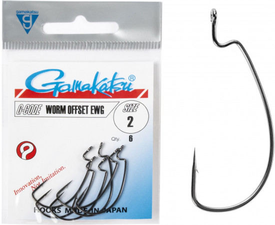 Набор крючков офсетных с колечком Worm OFFSET EWG HOOKS