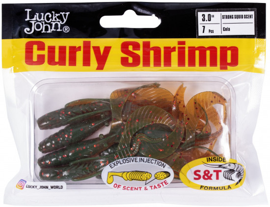 Набор твистеров съедобных искусственных Pro Series Curly Shrimp