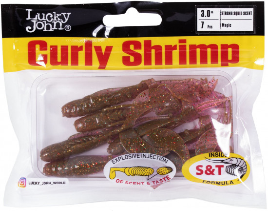 Набор твистеров съедобных искусственных Pro Series Curly Shrimp