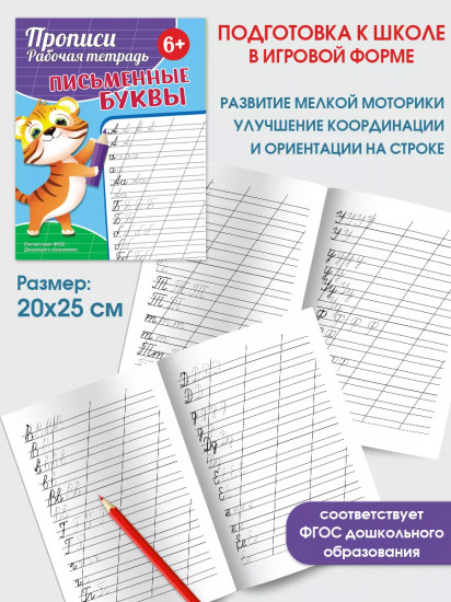 Прописи. Рабочая тетрадь. Письменные буквы