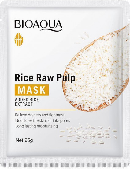Маска для лица тканевая увлажняющая с экстрактом риса «Rice Raw Pulp»