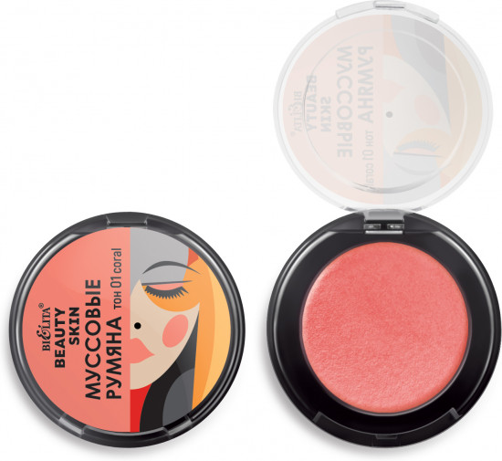 Румяна для лица муссовые «Beauty Skin», тон 01 coral
