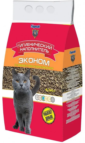 Наполнитель для кошачьего туалета с эффектом комкования «Эконом»