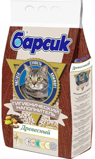 Наполнитель для кошачьего туалета впитывающий древесный из твёрдых пород древесины