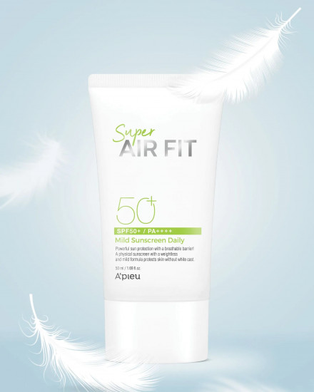 Легкий солнцезащитный крем для лица SPF50+ PA++++ «Super Air Fit Mild Sunscreen Daily»