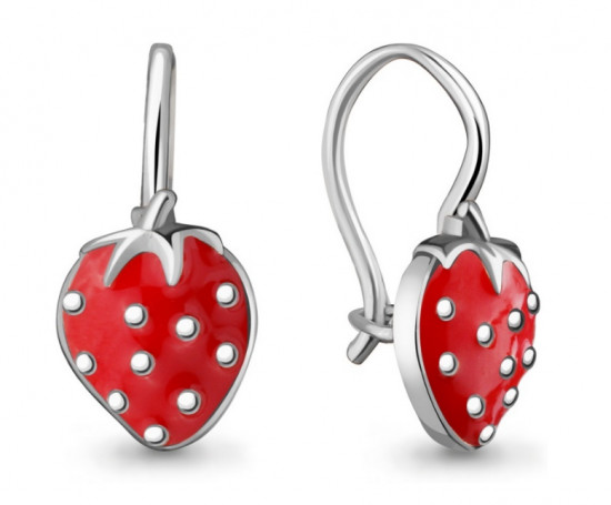 Серьги из серебра с эмалью