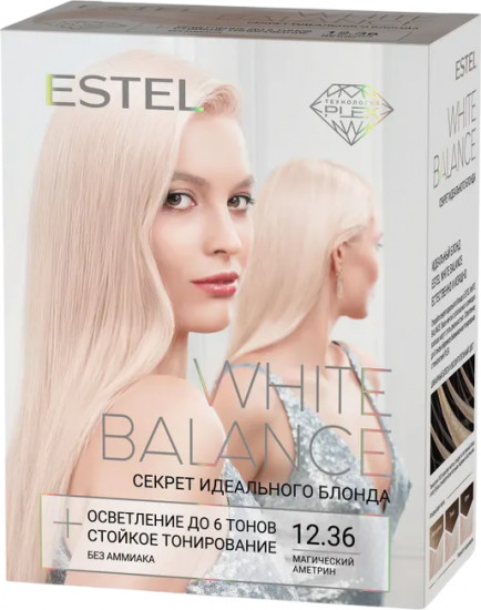 Крем-краска для волос безаммиачная «White Balance», оттенок 12.36 Магический аметрин