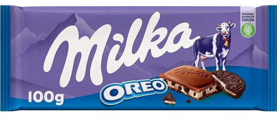 Шоколад молочный с ванильной начинкой и кусочками печенья Орео «Oreo Cookies»