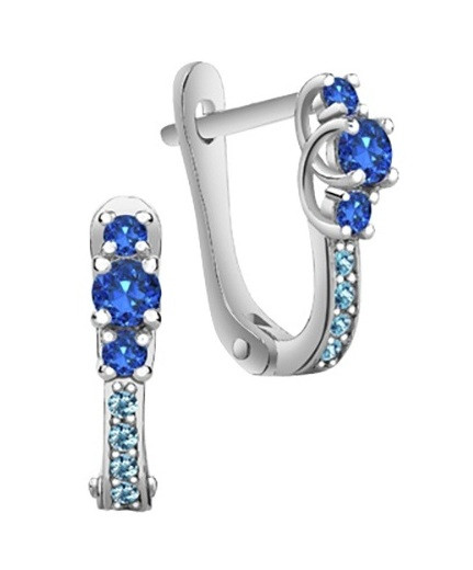 Серьги из серебра с алпанитом
