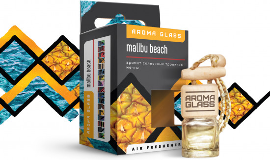 Ароматизатор подвесной в стеклянном флаконе «Malibu Beach»