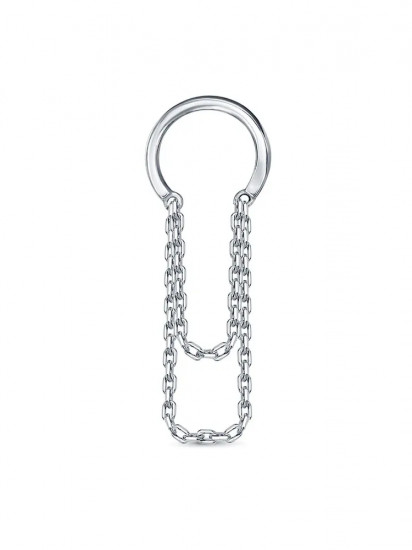 Серьга-кафф из серебра