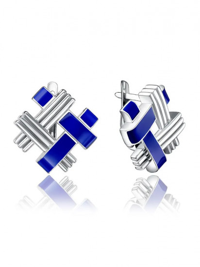 Серьги из серебра с эмалью