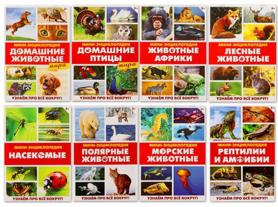 Набор мини-энциклопедий «Мир животных»
