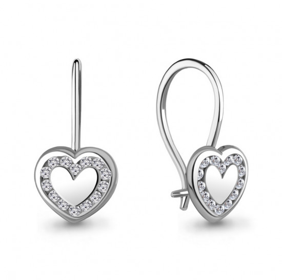 Серьги из серебра с фианитами