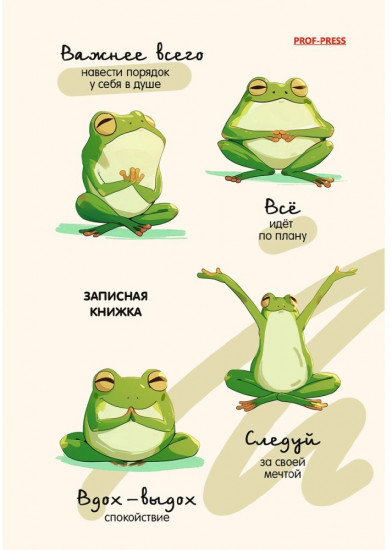 Книжка записная «Лягушки»