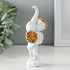 Сувенир «Белоснежный ангел с рогом с розами»
