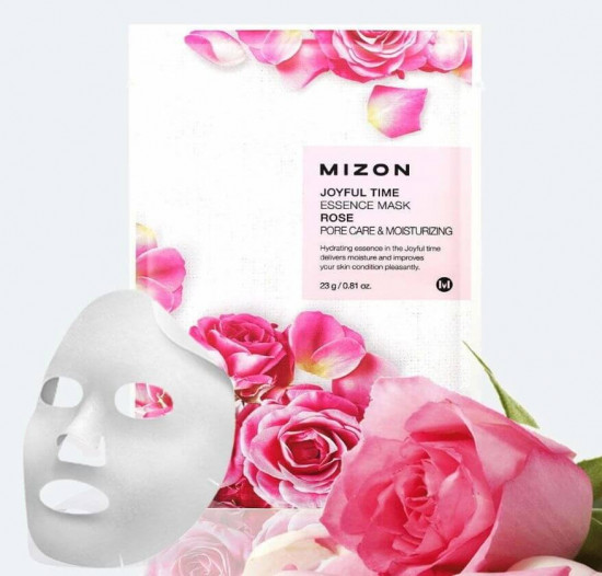 Увлажняющая маска для лица с розой «Joyful Time Essence Mask Rose Pore Care & Moisturizing»