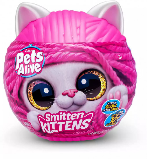 Плюшевый сюрприз-котенок с аксессуарами и звуковыми эффектами «Smitten Kittens»