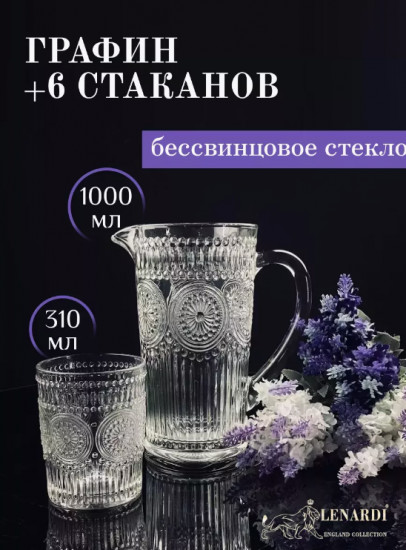 Набор для напитков из кувшина и стаканов