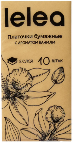 Платочки бумажные с ароматом ванили